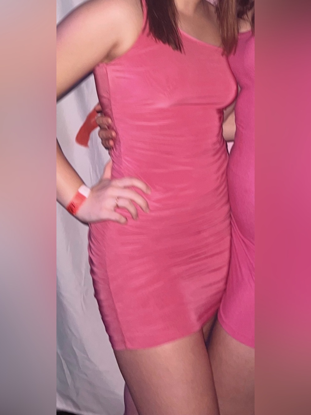 Missguided One-Shoulder Ruched Hot Pink Dress